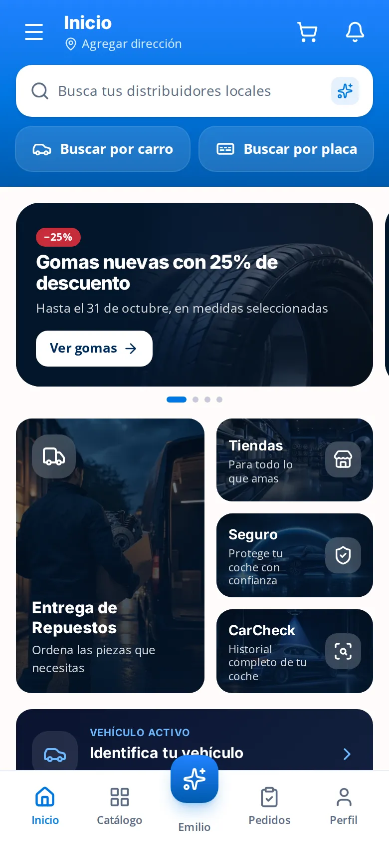 Inicio del módulo de piezas