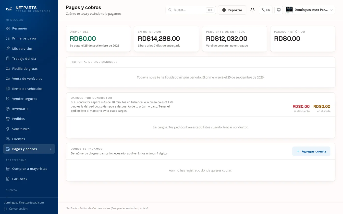 Pagos y cobros del comercio